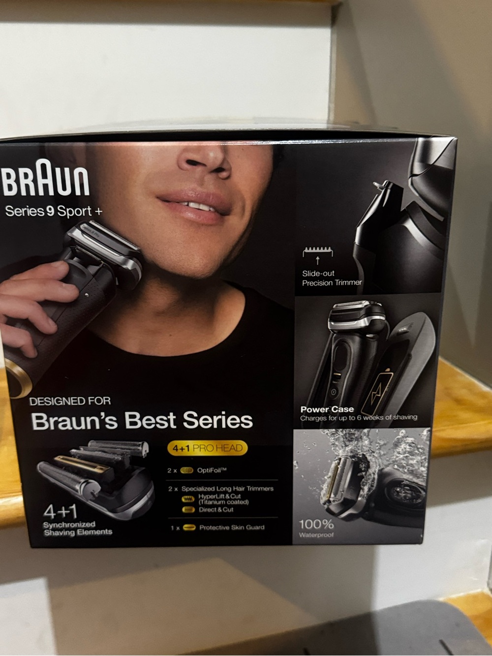 BRAUN Series 9 Sport + 9350CC Wet & Dry Clean & Charge System & POWER CASE Nib - Picture 2 of 3
